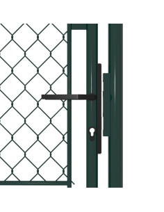 Cancello da Giardino in Acciaio 100x175 cm Verde 2