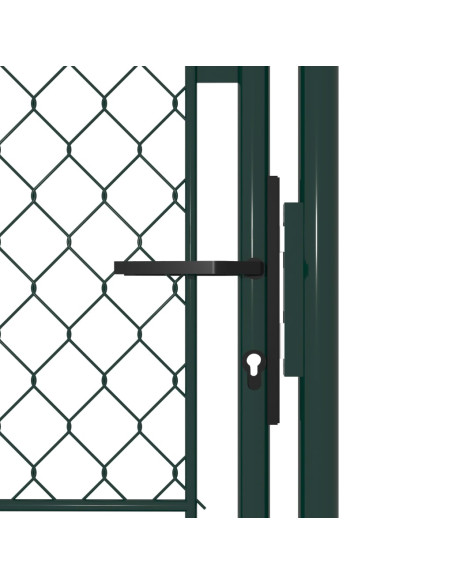 Cancello da Giardino in Acciaio 100x175 cm Verde