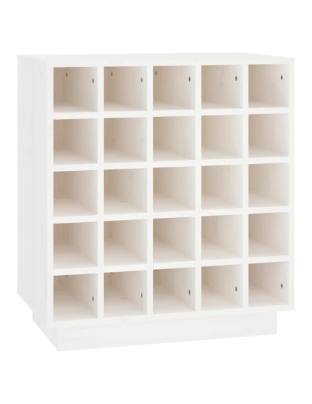 Portabottiglie Bianco 55,5x34x61 cm in Legno Massello di Pino