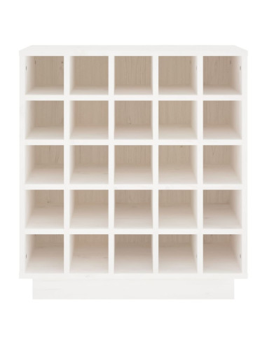 Portabottiglie Bianco 55,5x34x61 cm in Legno Massello di Pino