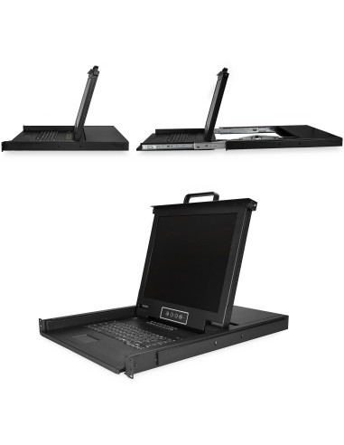 StarTech.com RKCONS1716K console a rack 43,2 cm (17") 1280 x 1024 Pixel Acciaio Nero 1U