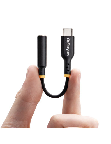 StarTech.com Adattatore Audio da USB-C a Jack 3,5 mm - Dongle USB Type-C a Jack TRRS per Cuffie e Auricolari, DAC Hi-Fi a 32 bit