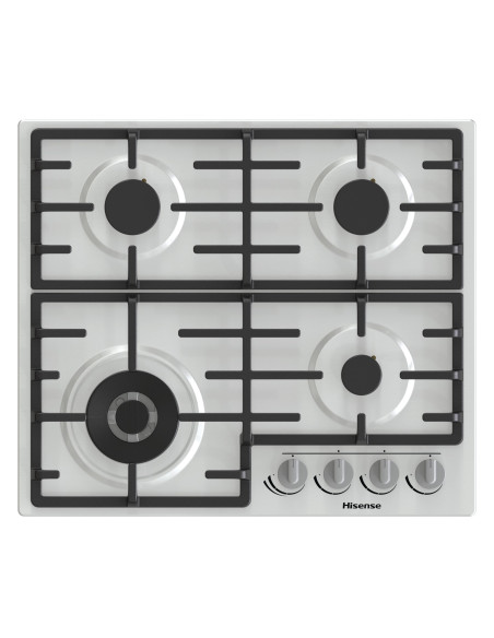 Hisense GM663XB piano cottura Acciaio inox Da incasso 60 cm Gas 4 Fornello(i)