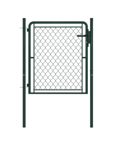 Cancello per Giardino in Acciaio 100x100 cm Verde