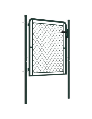 Cancello per Giardino in Acciaio 100x100 cm Verde