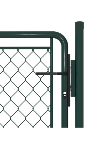 Cancello da Giardino in Acciaio 100x75 cm Verde