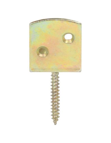 Staffe per Pannello di Recinzione 24 pz a L in Metallo Zincato