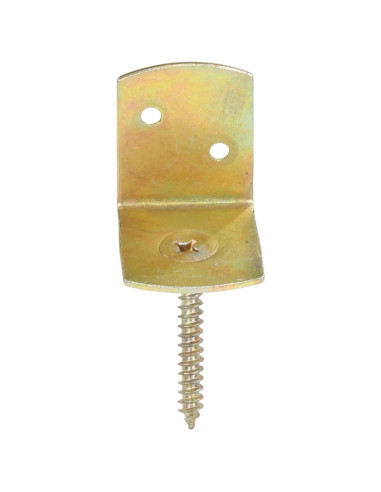 Staffe per Pannello di Recinzione 24 pz a L in Metallo Zincato