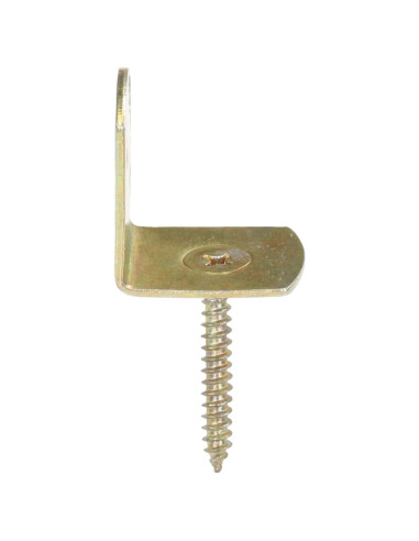 Staffe per Pannello di Recinzione 24 pz a L in Metallo Zincato