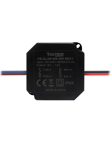 Vultech Security Alimentatore 12V 1,5A IP65 Waterproof