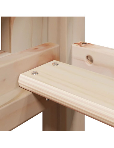 Letto a Castello senza Materasso 90x190 cm Legno di Pino