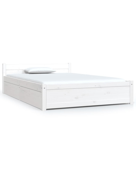 Giroletto con Cassetti Bianco 120x190 cm Small Double