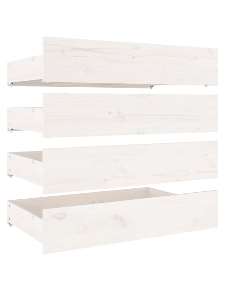 Giroletto con Cassetti Bianco 120x190 cm Small Double
