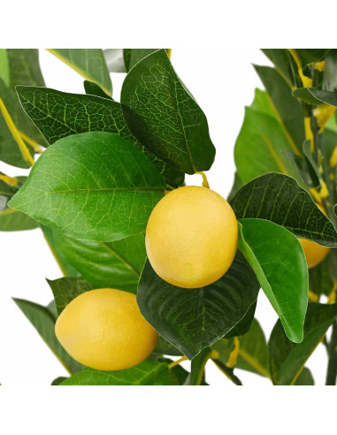 Albero di Limoni Artificiale 234 Foglie 90 cm Verde