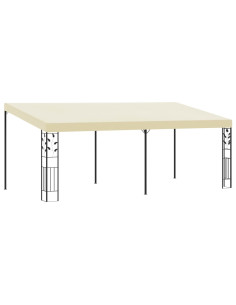 Gazebo a Parete 6x3x2,5 m Crema