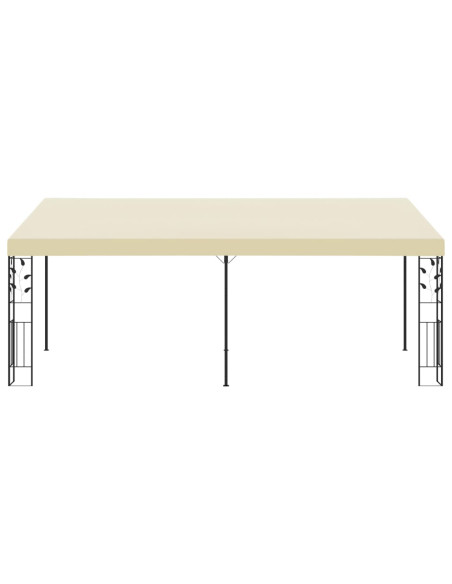 Gazebo a Parete 6x3x2,5 m Crema