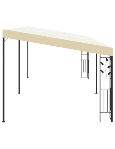 Gazebo a Parete 6x3x2,5 m Crema