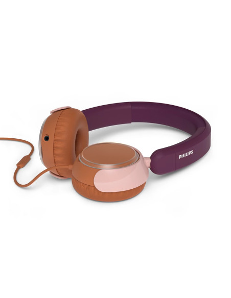 Philips TAK2000MP/00 cuffia e auricolare Cuffie Cablato A Padiglione Musica e Chiamate USB tipo-C Arancione, Viola, Rosa
