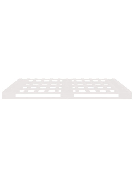 Letto a Pallet Bianco 135x190 cm Double Legno Massello di Pino