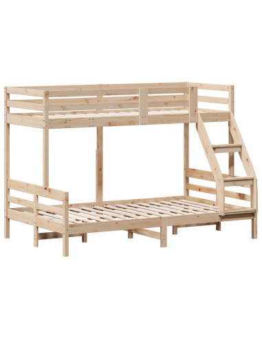 Letto a Castello 80x200/120x200 cm in Legno Massello di Pino