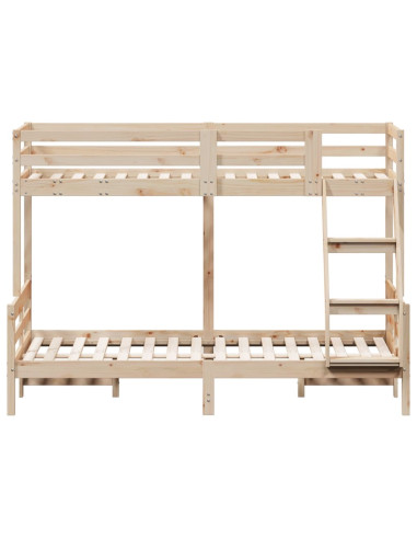Letto a Castello 80x200/120x200 cm in Legno Massello di Pino