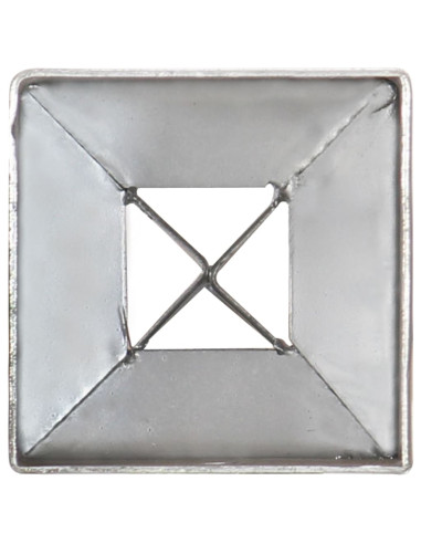 Picchetti di Terra 6 pz Argento 7x7x90 cm in Acciaio Zincato