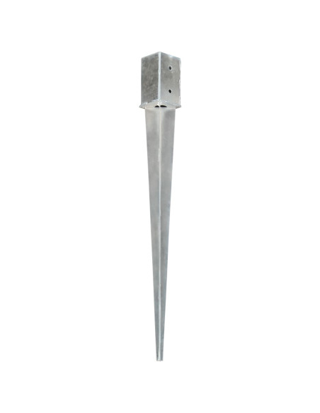 Picchetti di Terra 6 pz Argento 8x8x91 cm in Acciaio Zincato