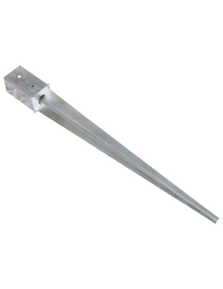 Picchetti di Terra 6 pz Argento 8x8x91 cm in Acciaio Zincato