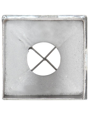 Picchetti di Terra 6 pz Argento 8x8x91 cm in Acciaio Zincato