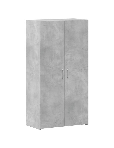 Schedario Grigio Cemento 60x32x115 cm in Legno Multistrato