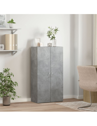 Schedario Grigio Cemento 60x32x115 cm in Legno Multistrato