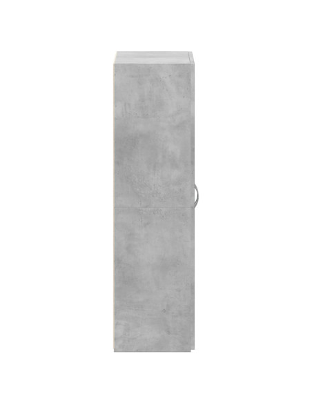 Schedario Grigio Cemento 60x32x115 cm in Legno Multistrato