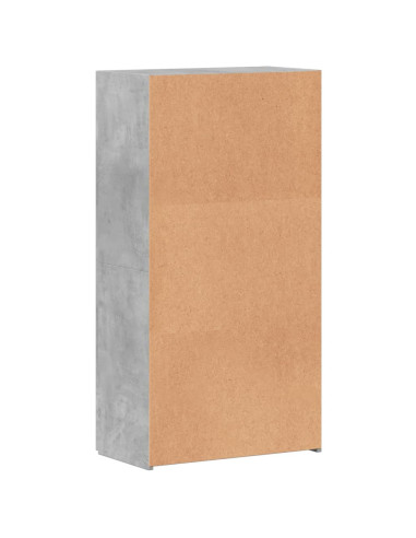 Schedario Grigio Cemento 60x32x115 cm in Legno Multistrato