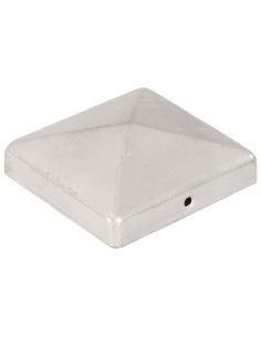 Tappi per Pali a Piramide 6 pz in Metallo Zincato 101x101 mm 2