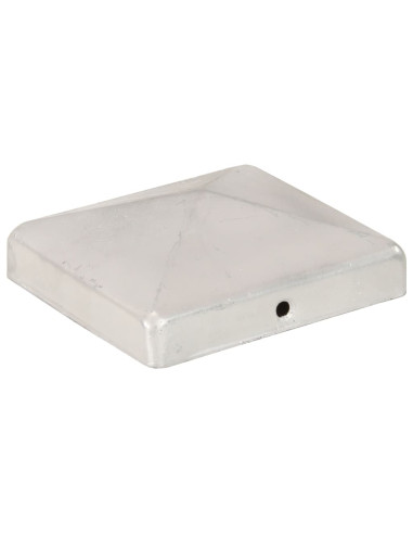 Tappi per Pali a Piramide 6 pz in Metallo Zincato 101x101 mm