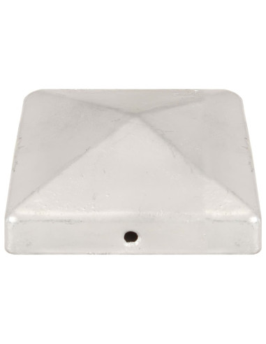 Tappi per Pali a Piramide 6 pz in Metallo Zincato 101x101 mm
