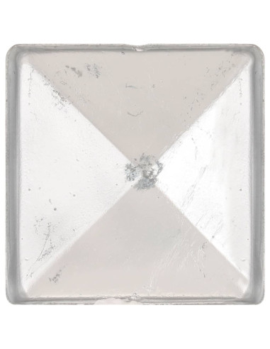 Tappi per Pali a Piramide 6 pz in Metallo Zincato 101x101 mm