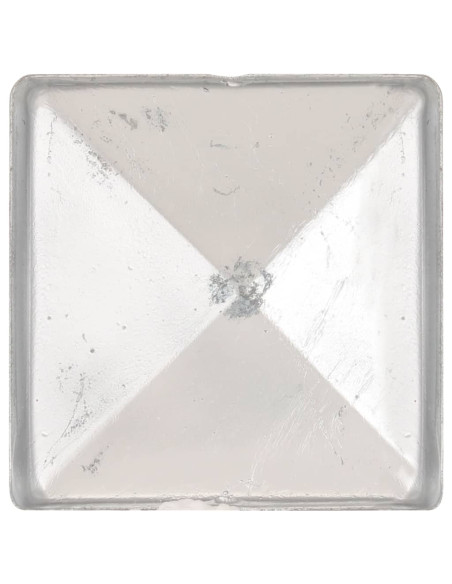 Tappi per Pali a Piramide 6 pz in Metallo Zincato 101x101 mm