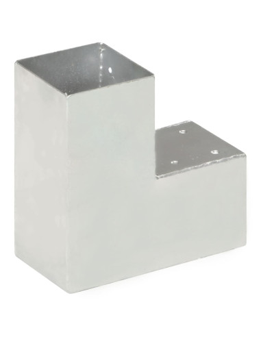 Connettore per Pali a Forma di L in Metallo Zincato 91x91 mm