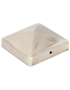 Tappi per Pali a Piramide 6 pz in Acciaio Inox 91x91 mm 2