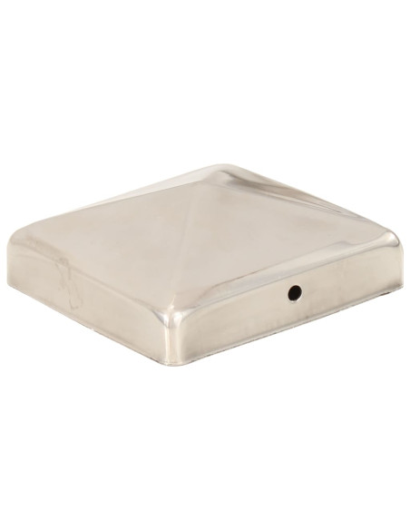 Tappi per Pali a Piramide 6 pz in Acciaio Inox 91x91 mm