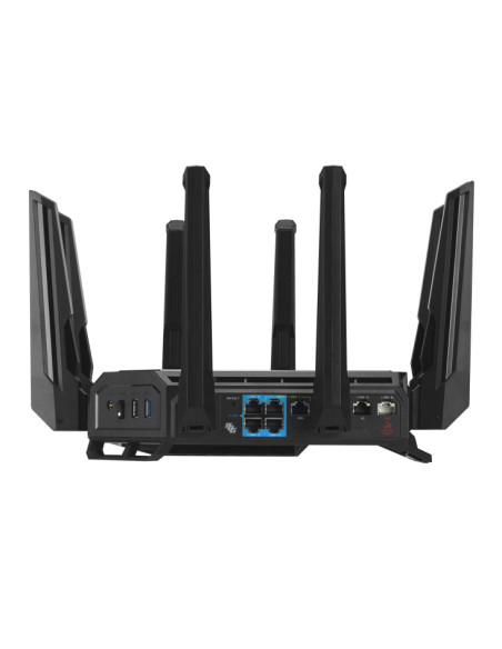 ASUS ROG Rapture GT-BE98 router wireless 10 Gigabit Ethernet Quad-band (2.4 GHz / 5 GHz-1 / 5 GHz-2 / 6 GHz) Nero