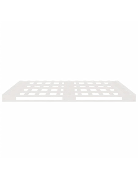 Letto a Pallet Bianco 140x190 cm in Legno Massello di Pino
