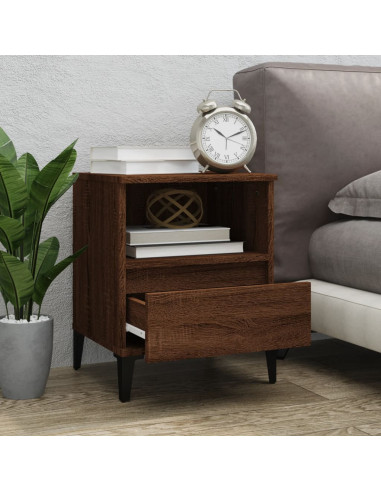 Comodini 2 pz Rovere Marrone 40x35x50 cm