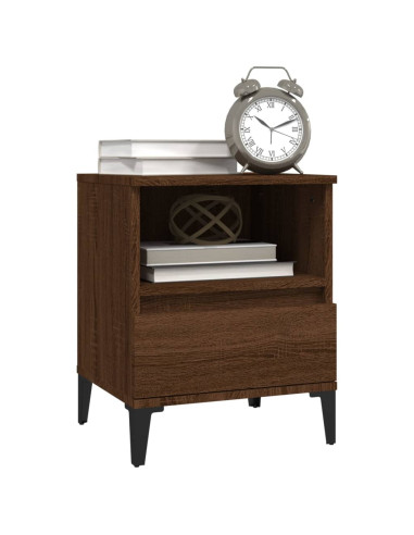 Comodini 2 pz Rovere Marrone 40x35x50 cm