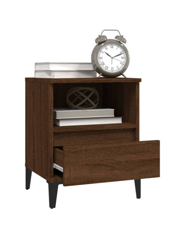 Comodini 2 pz Rovere Marrone 40x35x50 cm