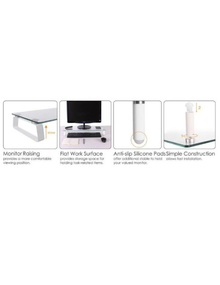 GLASS DESKTOP MONITOR STAND