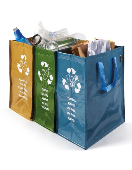 SET 3 PZ CONTENITORE  RICICLA BAG