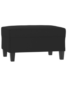 Poggiapiedi Nero 70x55x41 cm in Tessuto Microfibra