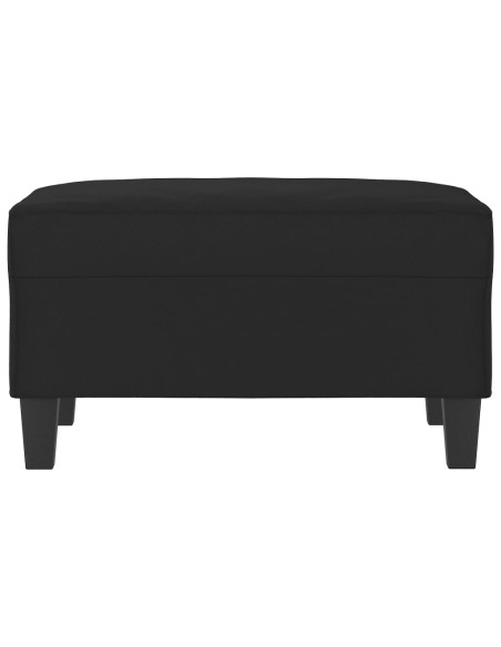 Poggiapiedi Nero 70x55x41 cm in Tessuto Microfibra